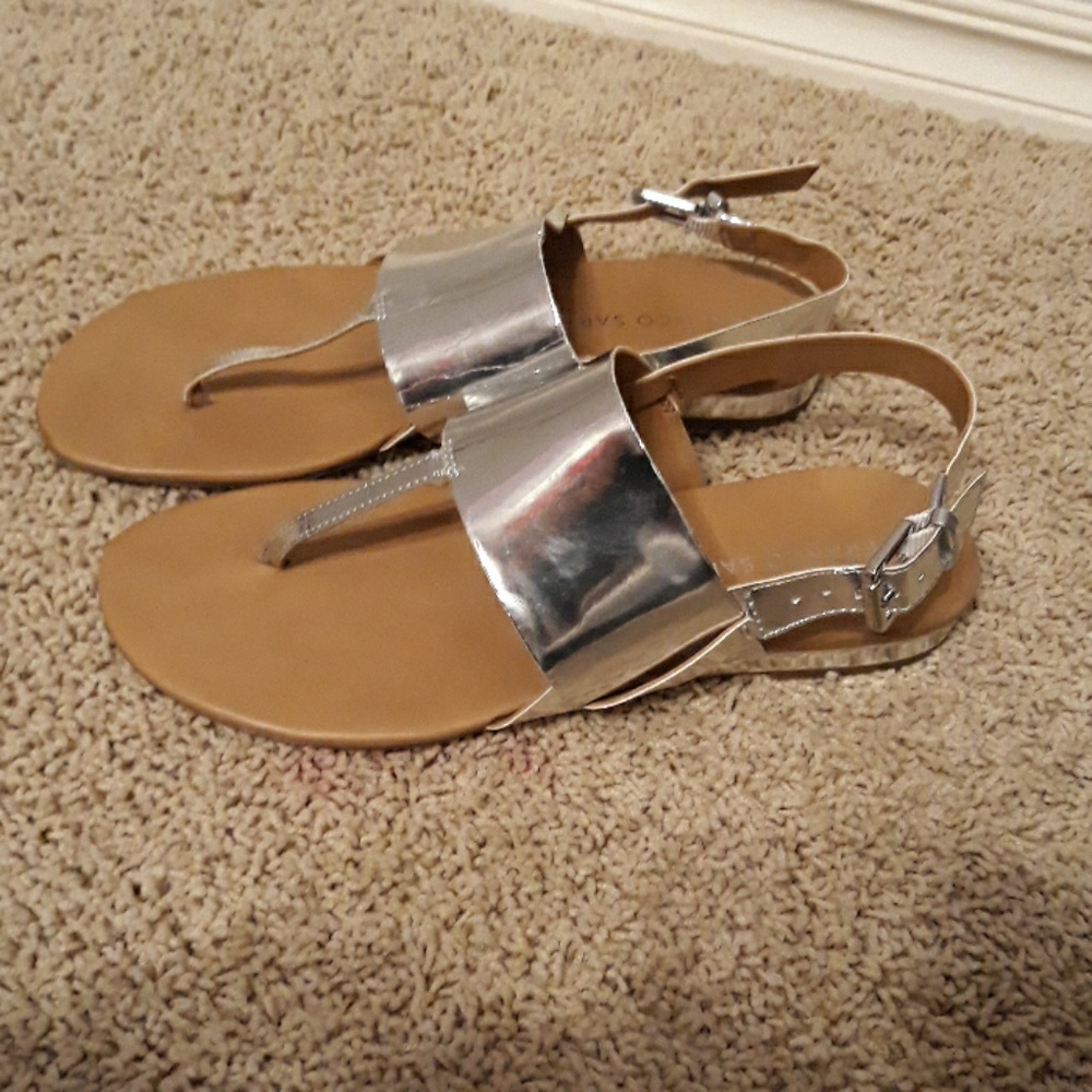 Franco sarto silver sandels